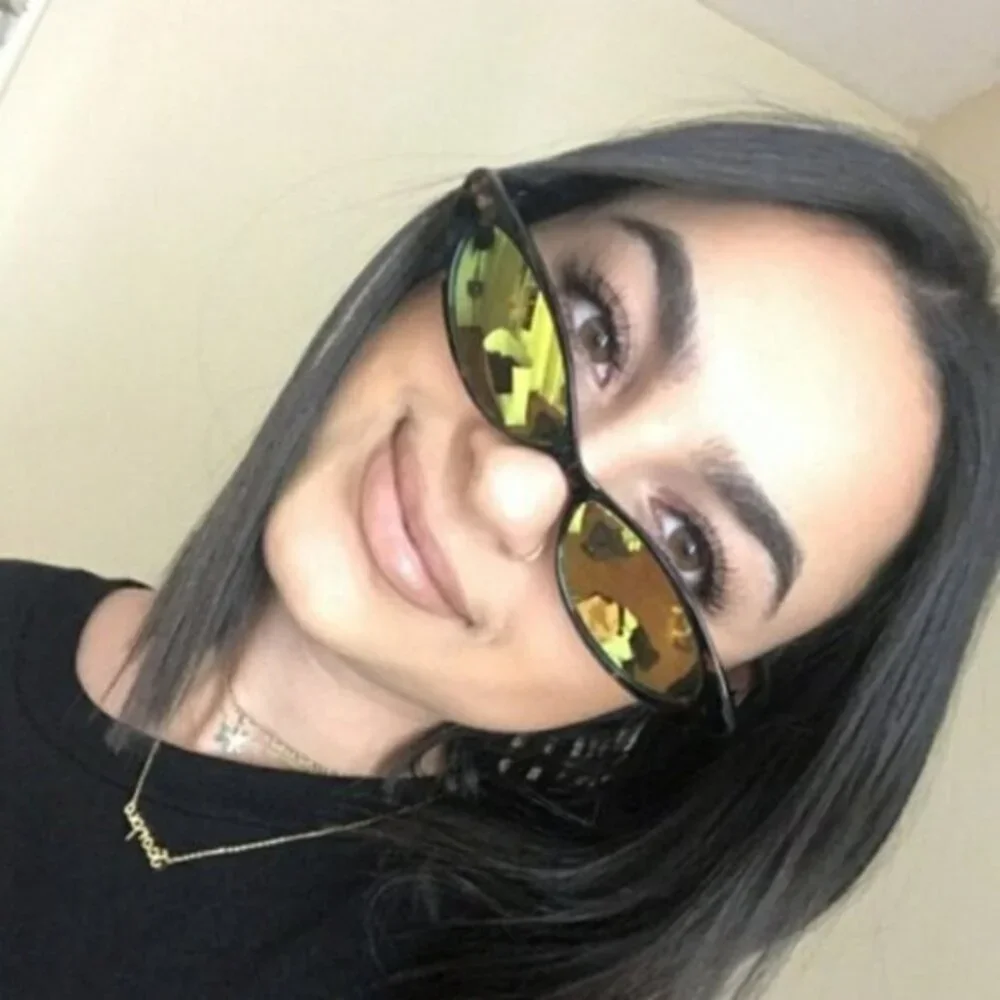 Cat Eye Brown narrow Small Sunglasses